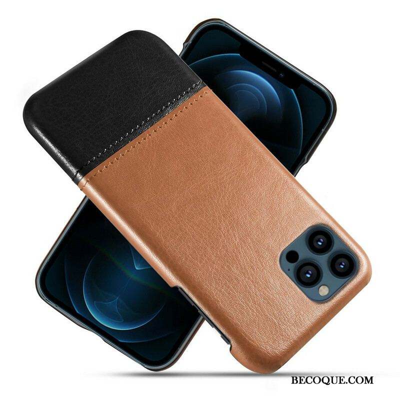 Coque iPhone 13 Pro Effet Cuir Bicolore KSQ