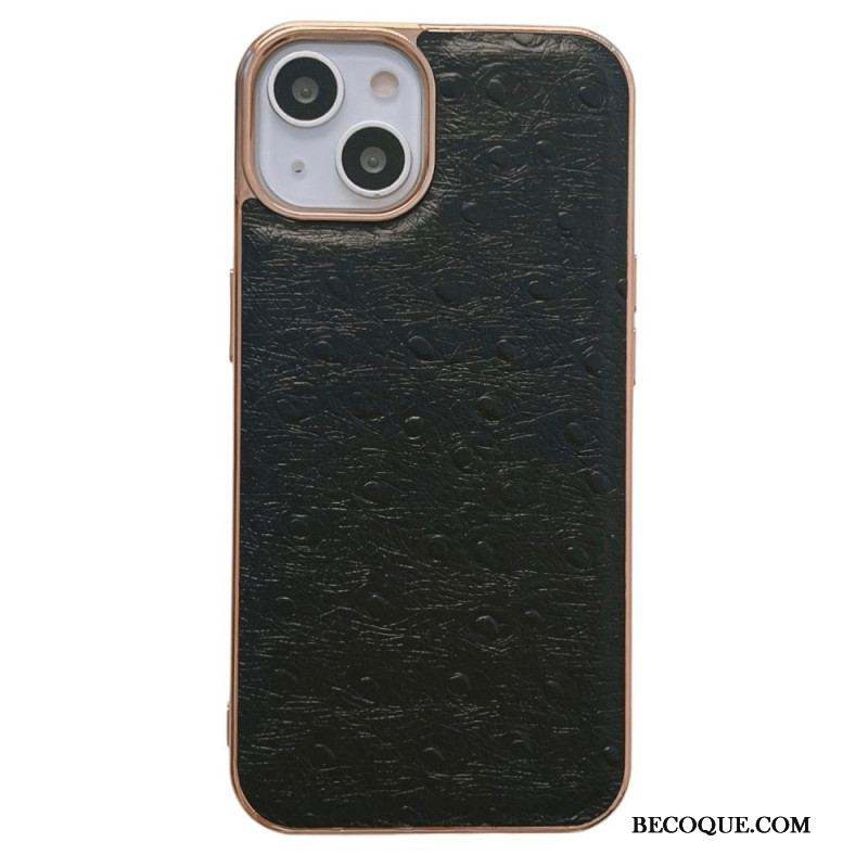 Coque iPhone 14 Cuir Véritable Texturé