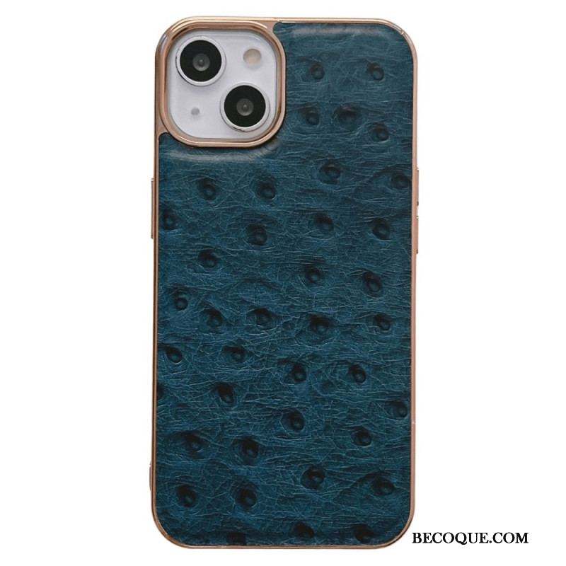 Coque iPhone 14 Cuir Véritable Texturé