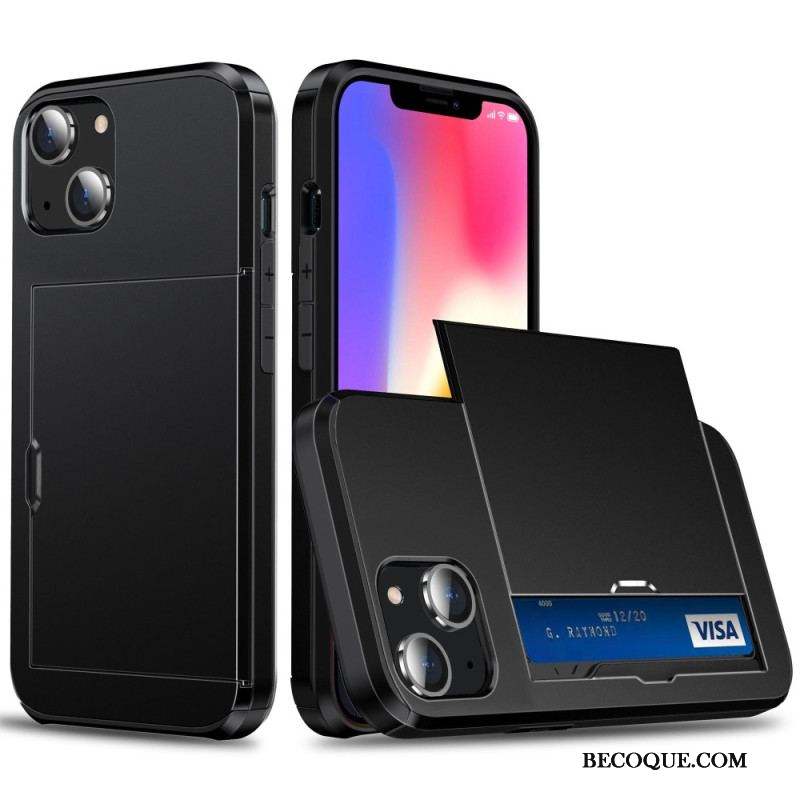 Coque iPhone 14 Deux Porte-Cartes à Glissière