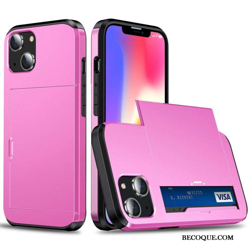 Coque iPhone 14 Deux Porte-Cartes à Glissière