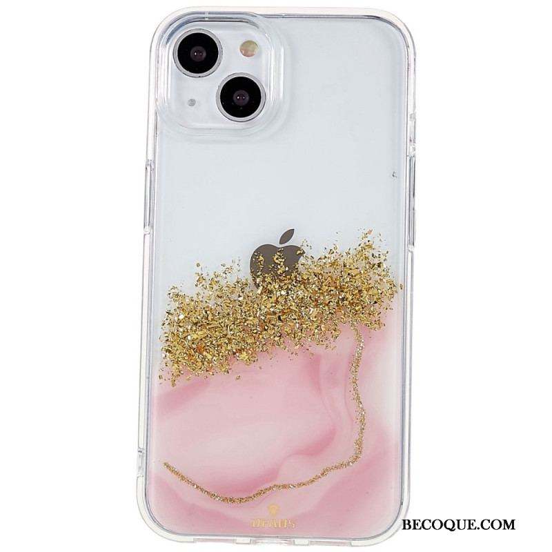 Coque iPhone 14 Paillettes Art