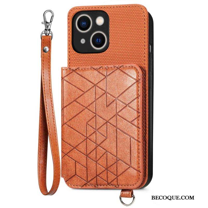 Coque iPhone 14 Plus Simili Cuir Pochette Porte-Cartes