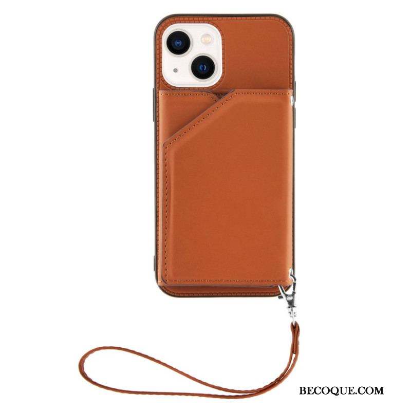 Coque iPhone 14 Porte-Cartes à Lanière