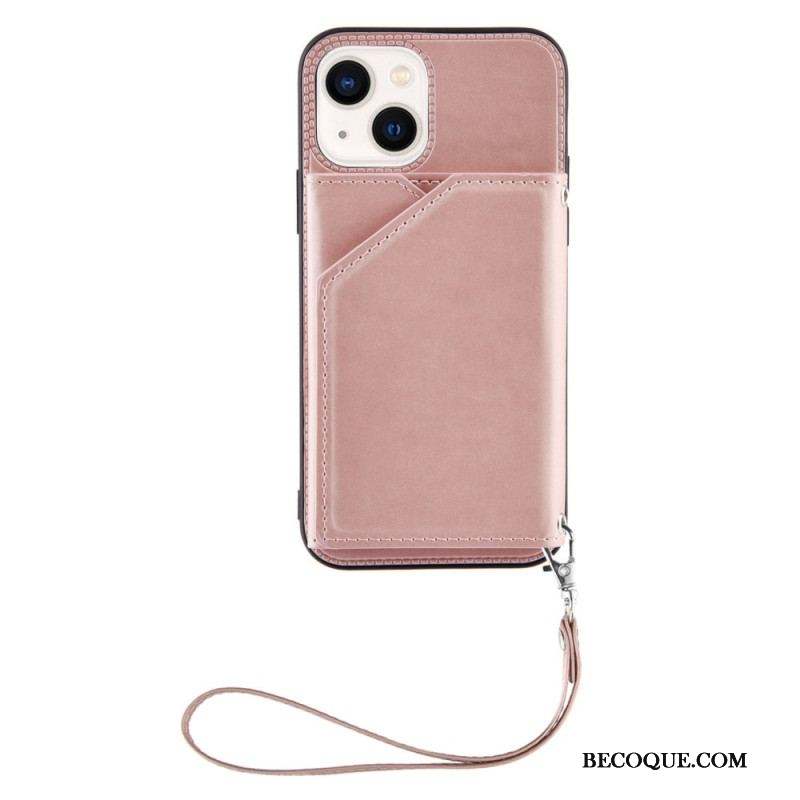 Coque iPhone 14 Porte-Cartes à Lanière