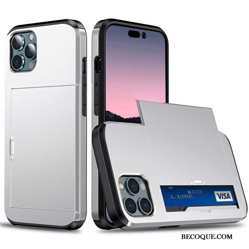 Coque iPhone 14 Pro Max Deux Porte-Cartes à Glissière