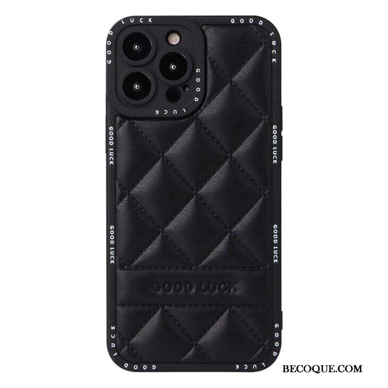 Coque iPhone 14 Pro Max Matelassée Good Luck