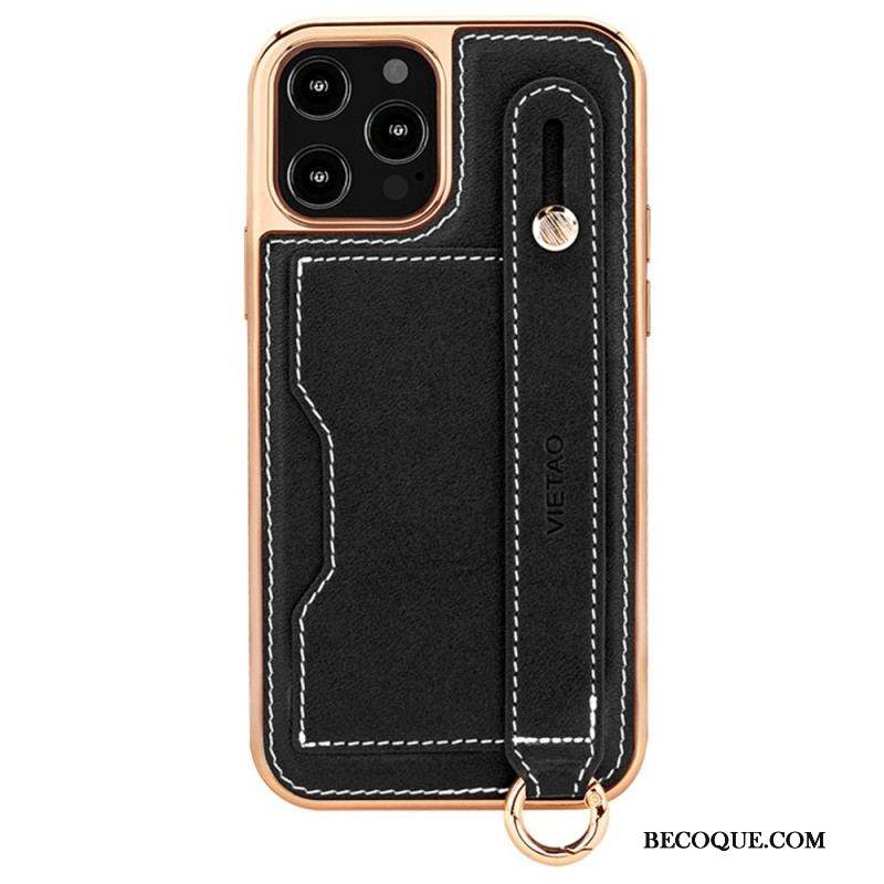 Coque iPhone 14 Pro Porte-Carte avec Sangle Support VIETAO