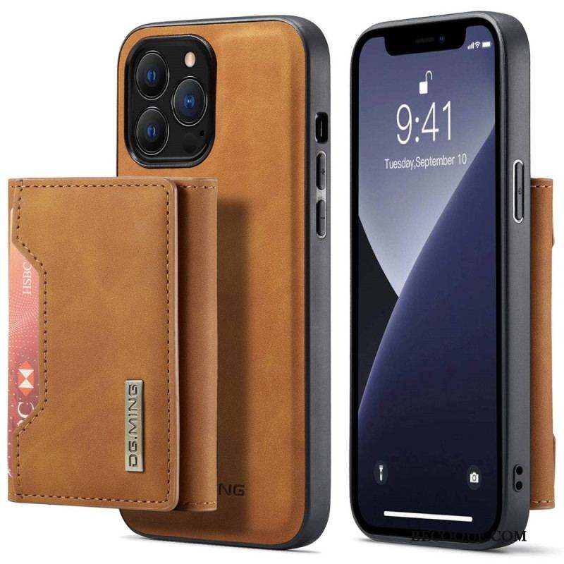 Coque iPhone 14 Pro Porte-Cartes Détachable DG.MING