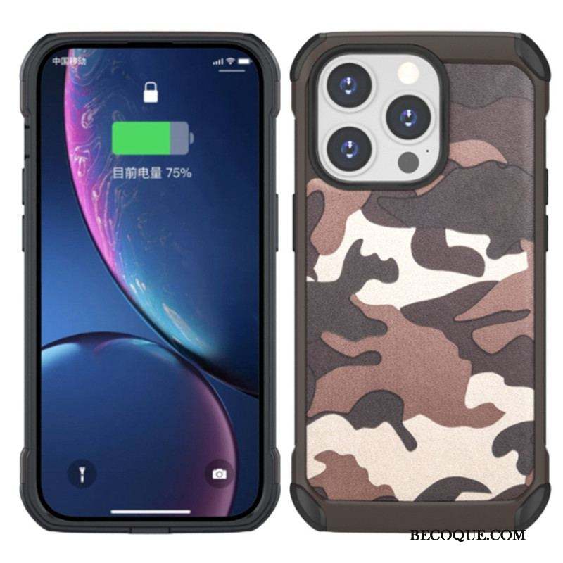 Coque iPhone 14 Pro Renforcée Camouflage