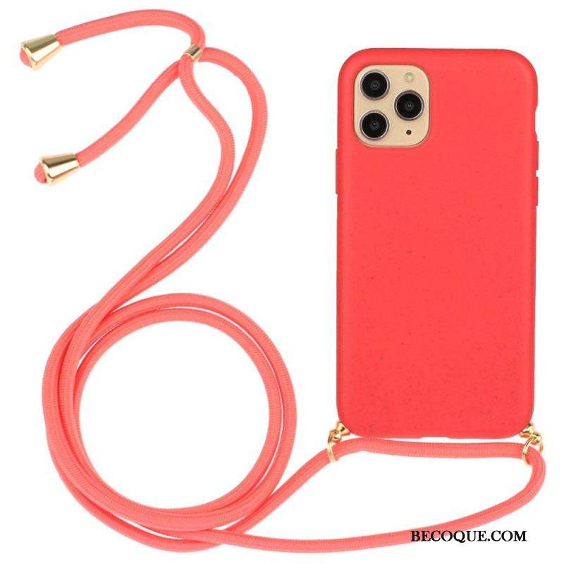 Coque iPhone 14 Pro à Cordon Paille de Blé