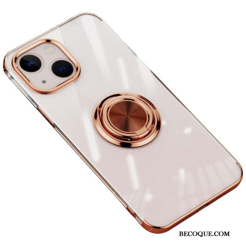 Coque iPhone 14 Transparente Anneau Rotatif