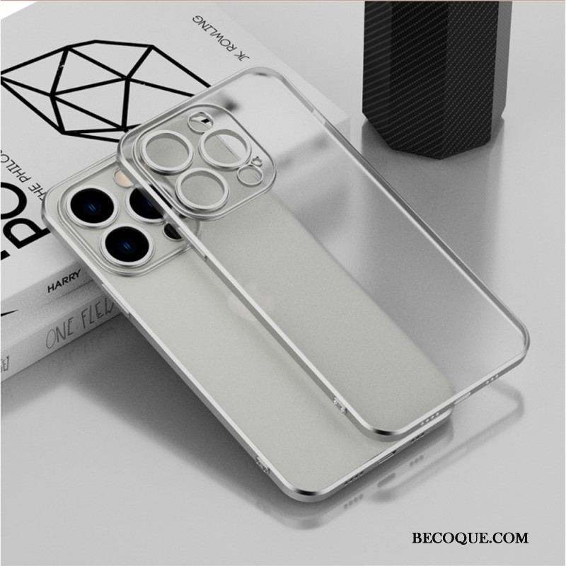 Coque iPhone 14 Transparente Style Métallisé