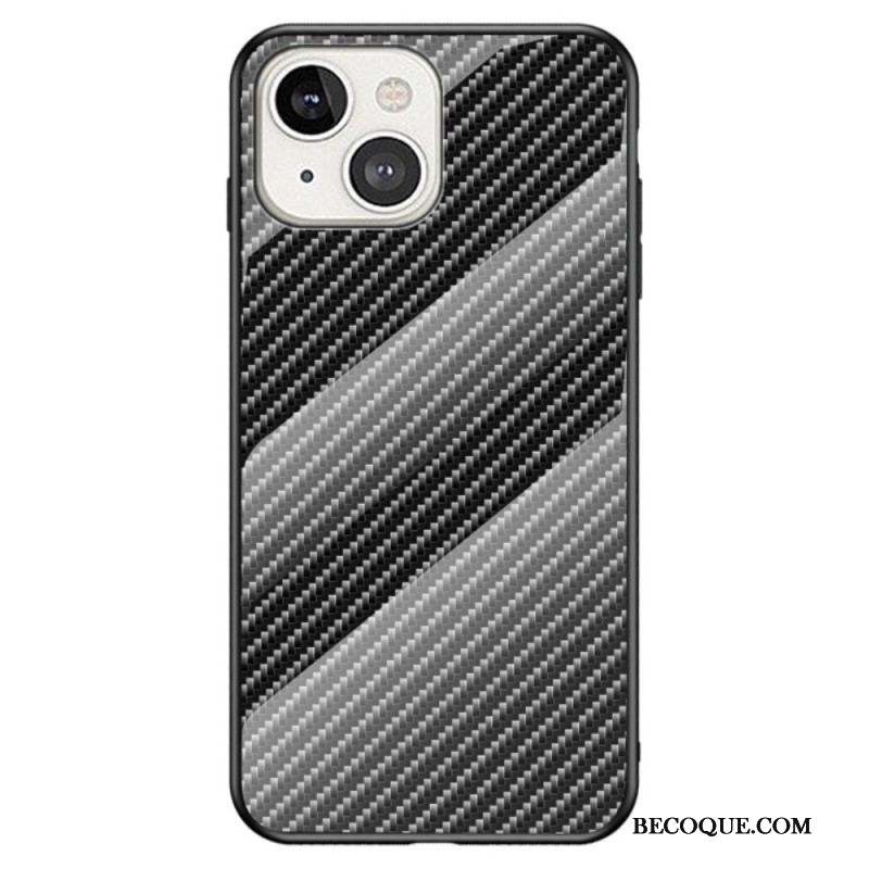 Coque iPhone 14 Verre Trempé Fibre Carbone