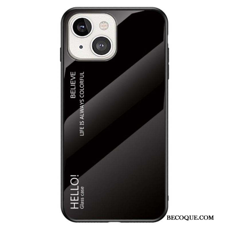 Coque iPhone 14 Verre Trempé Hello