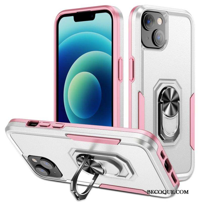 Coque iPhone 15 Anneau-Support Bicolore