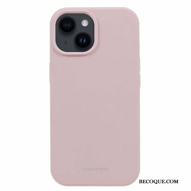 Coque iPhone 15 Plus Silicone Liquide Mercury Goospery