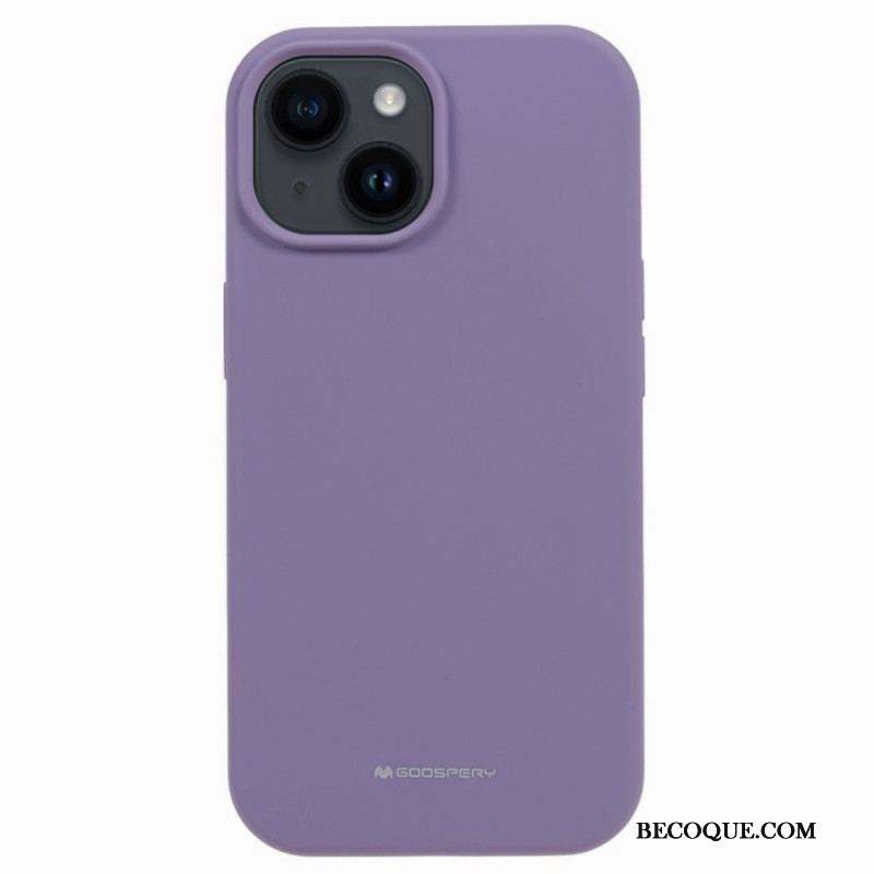 Coque iPhone 15 Plus Silicone Liquide Mercury Goospery