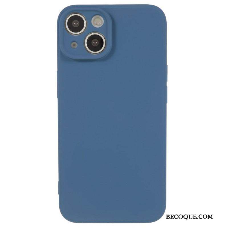 Coque iPhone 15 Plus Silicone Pastel et Microfibre