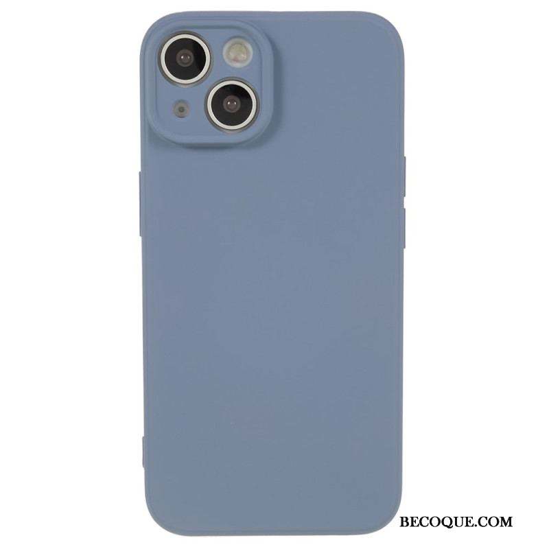 Coque iPhone 15 Plus Silicone Pastel et Microfibre