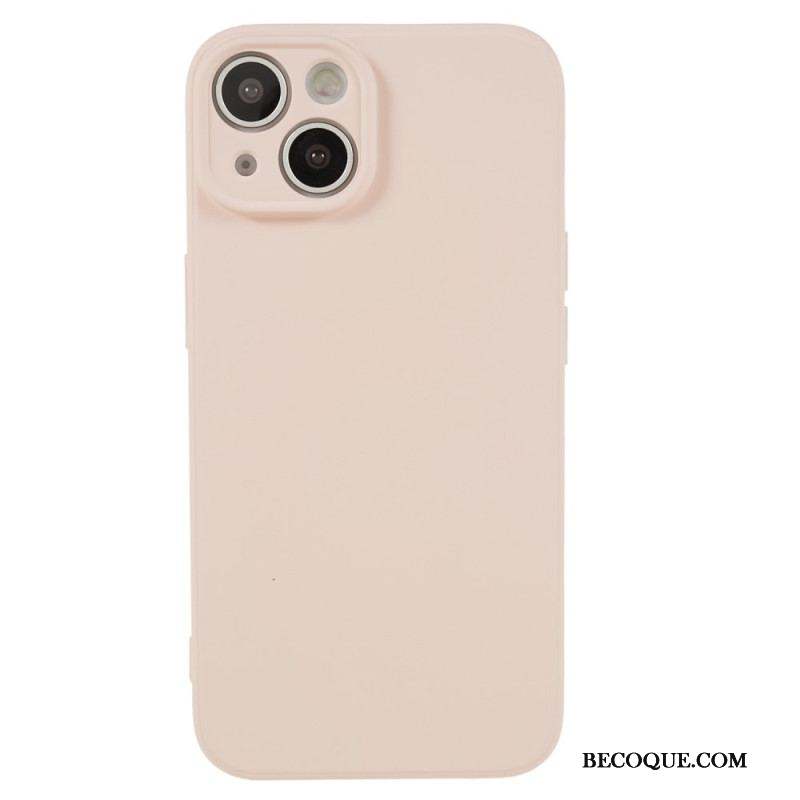 Coque iPhone 15 Plus Silicone Pastel et Microfibre