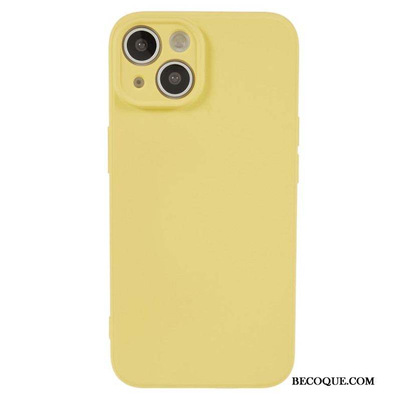 Coque iPhone 15 Plus Silicone Pastel et Microfibre