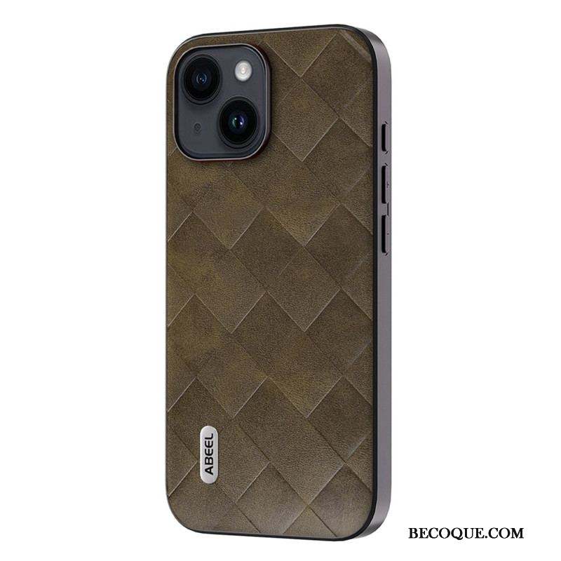 Coque iPhone 15 Plus Style Tissé ABEEL