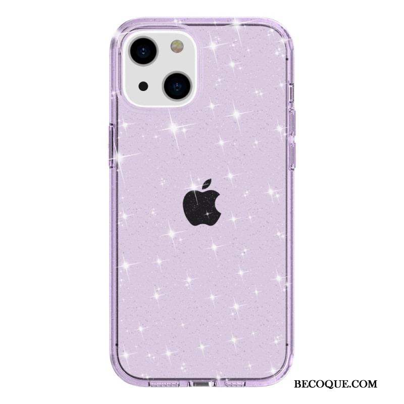 Coque iPhone 15 Plus Transparente Paillettes