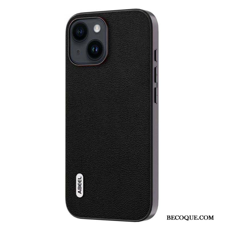 Coque iPhone 15 Plus Véritable Cuir ABEEL