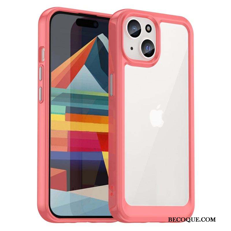 Coque iPhone 15 Transparente Rebords Silicone