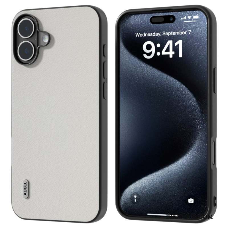 Coque iPhone 16 Cuir Véritable ABEEL