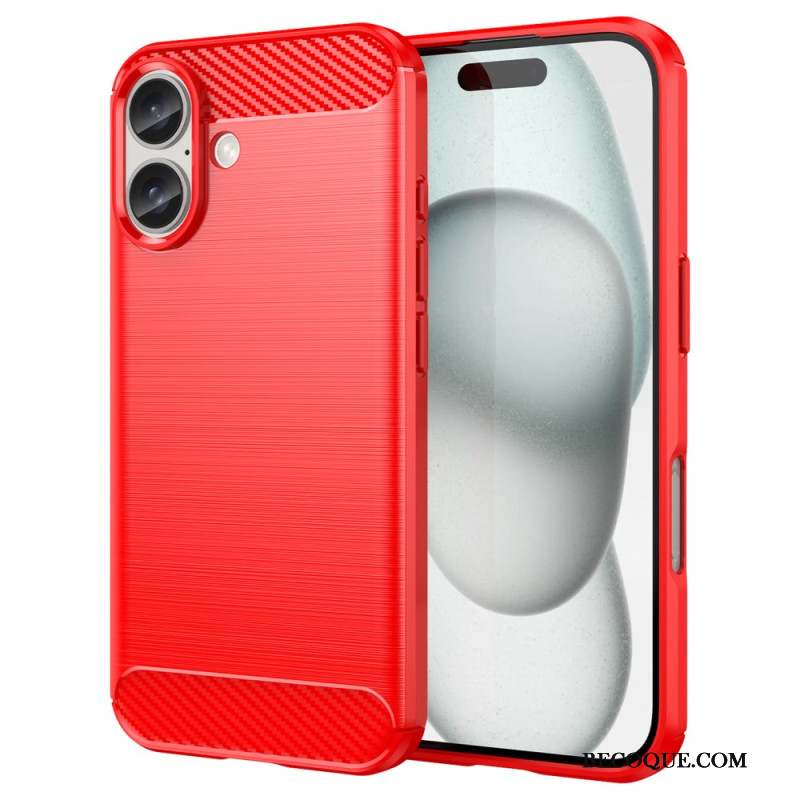 Coque iPhone 16 Fibre Carbone Brossée