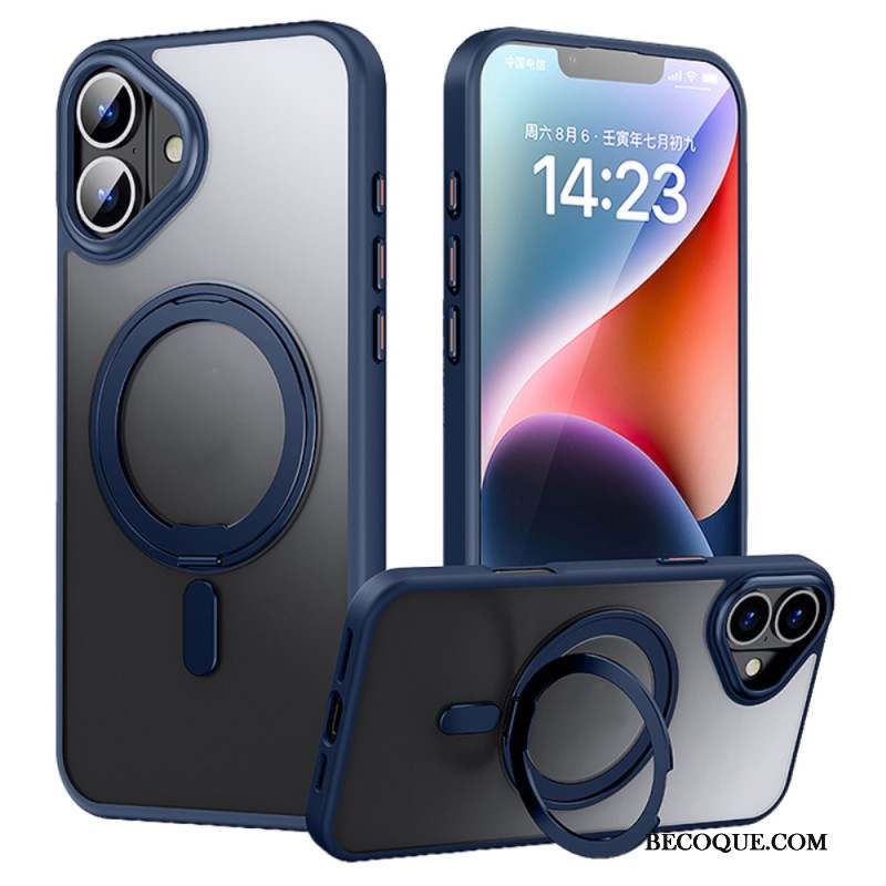 Coque iPhone 16 Magnétique Support Rotatif