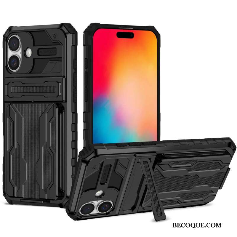 Coque iPhone 16 Plus Porte-Cartes Intégré et Support