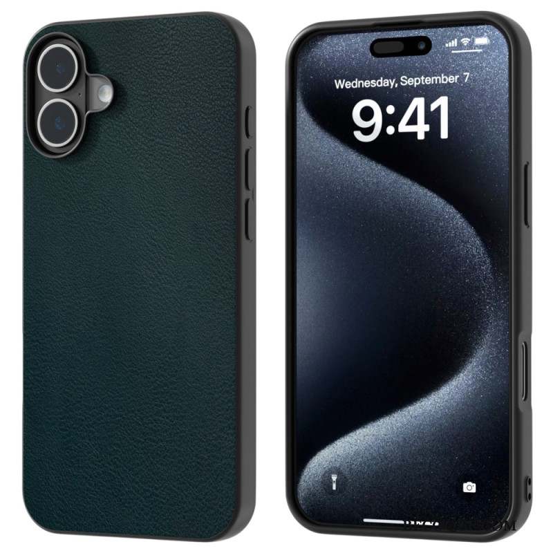 Coque iPhone 16 Plus Simili Cuir Anti-Chute