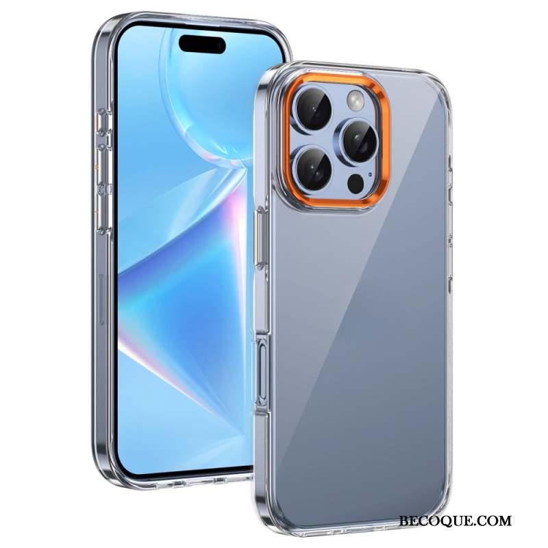 Coque iPhone 16 Pro Cadre Objectif Effet Métal