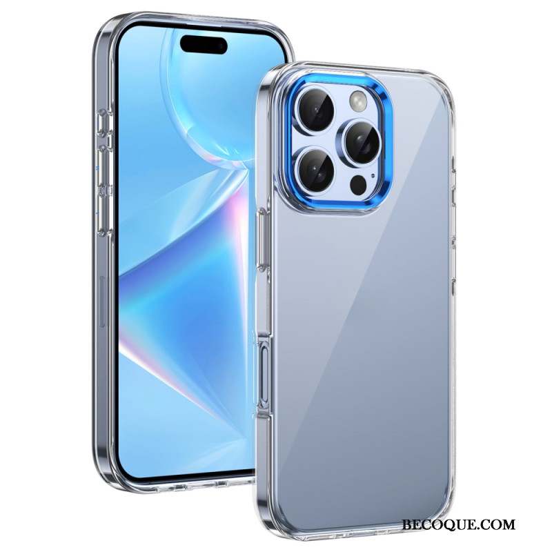 Coque iPhone 16 Pro Cadre Objectif Effet Métal