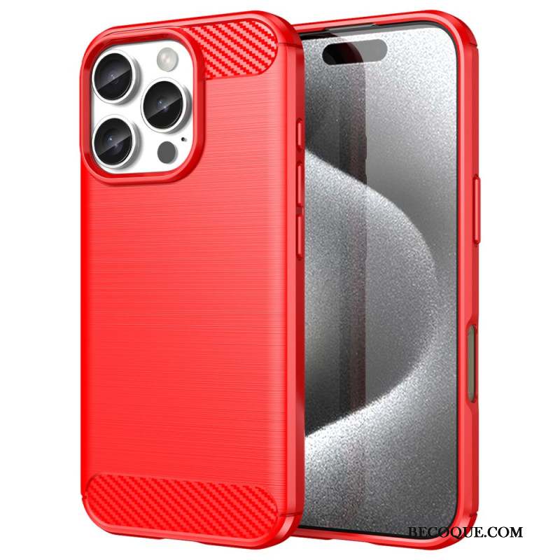 Coque iPhone 16 Pro Fibre Carbone Brossée