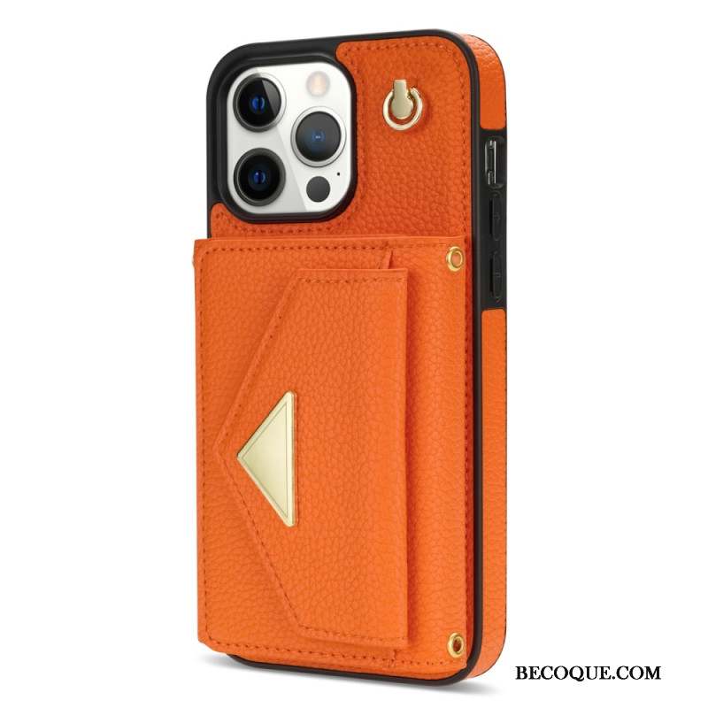 Coque iPhone 16 Pro Max Porte-Cartes et Bandoulière