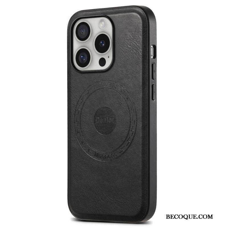 Coque iPhone 16 Pro Max Simili Cuir Magnétique DENIOR