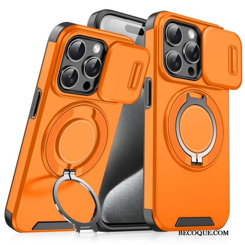 Coque iPhone 16 Pro Max Support et Protection Caméra Coulissante