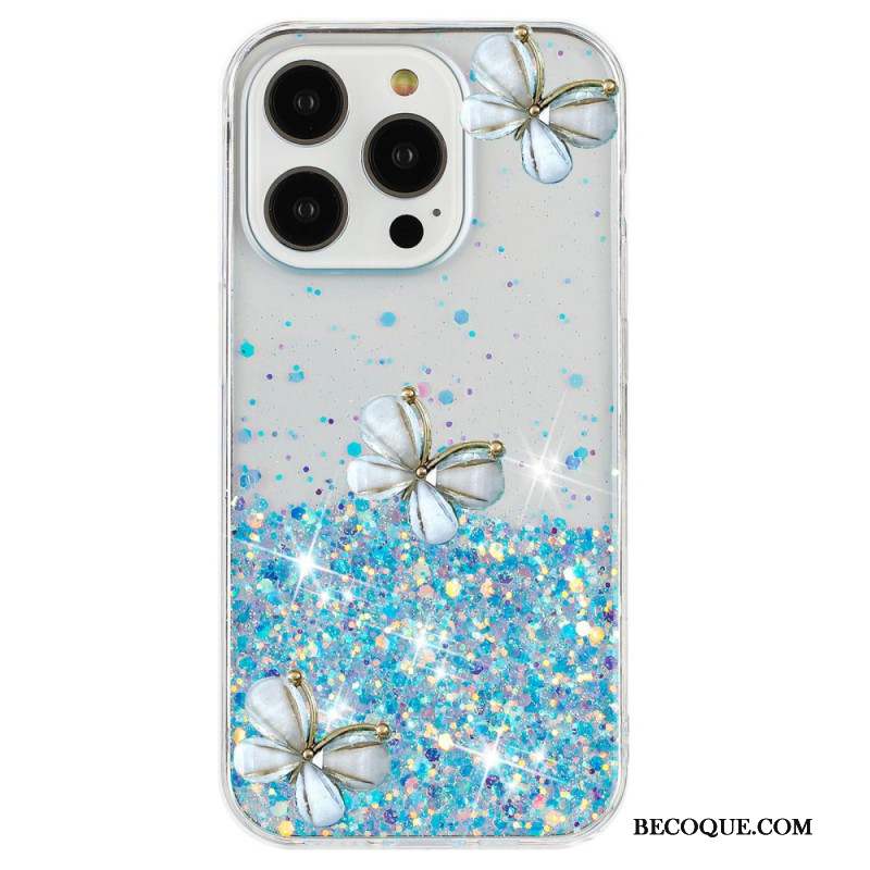 Coque iPhone 16 Pro Papillons Lumineux