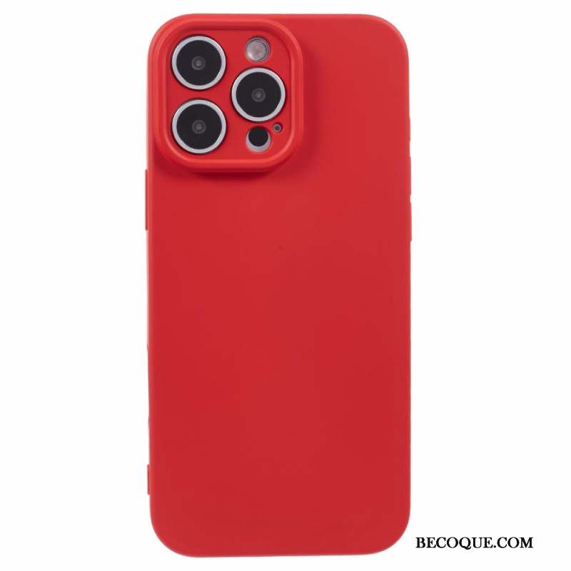 Coque iPhone 16 Pro Silicone avec Doublure en Fibre