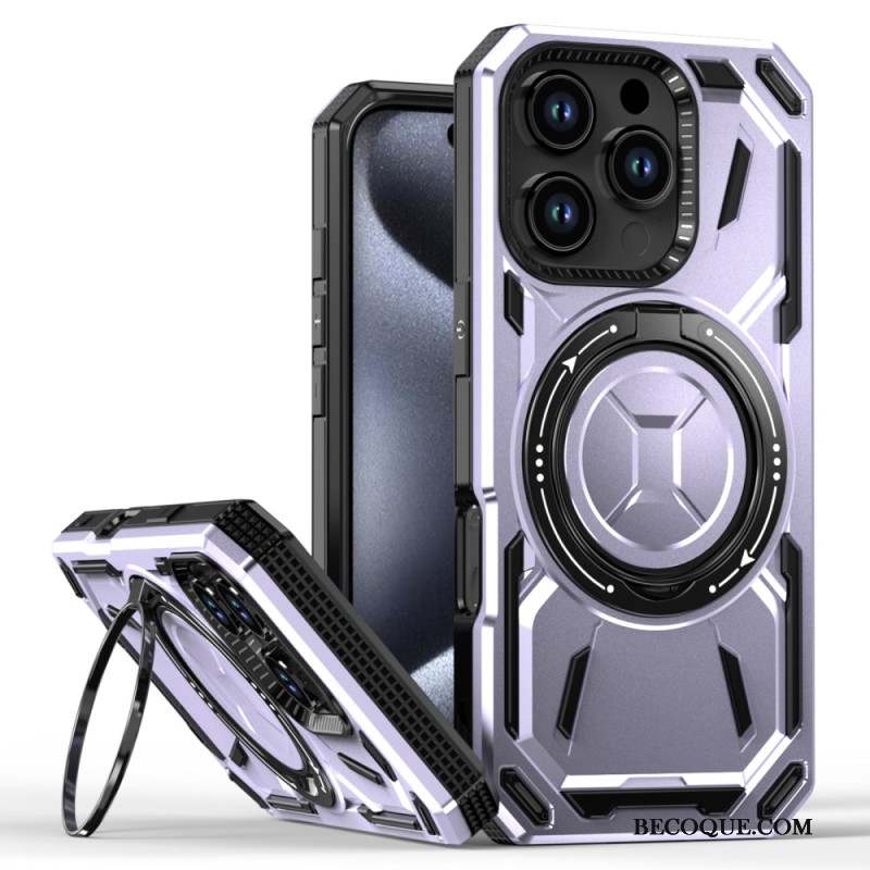 Coque iPhone 16 Pro Style Métal Support Magnétique