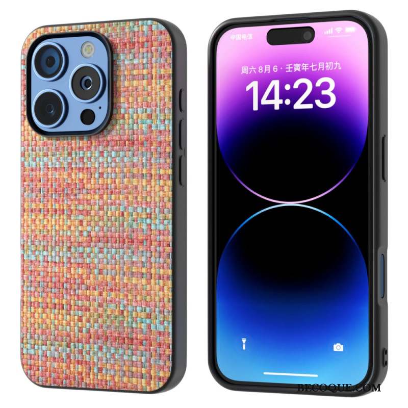 Coque iPhone 16 Pro Texture à Carreaux