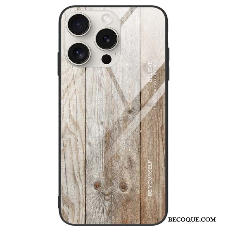 Coque iPhone 16 Pro Verre Trempé Fibre Bois