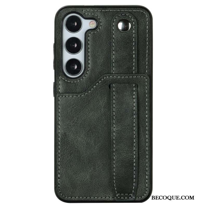 Coque pour Samsung Galaxy S24 Plus 5G avec Sangle et Porte-Cartes