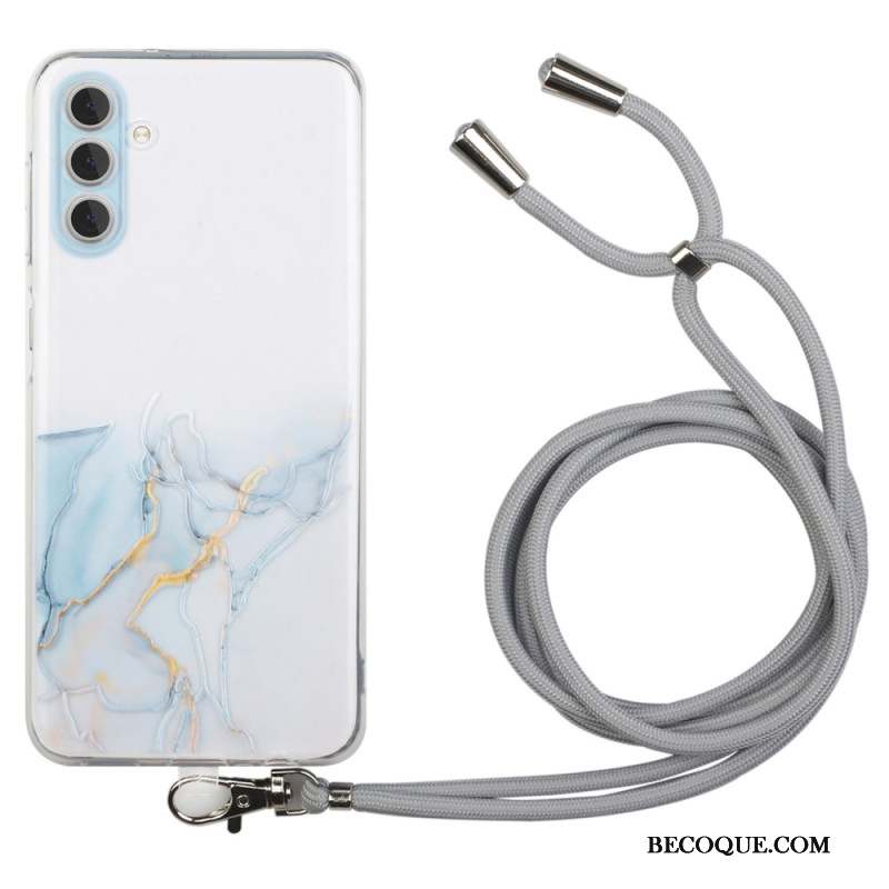 Coque à Cordon Samsung Galaxy A15 5G Marbre Aquarelle