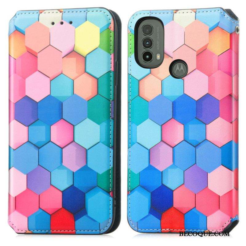 Flip Cover Moto E40 / E30 / E20 Artistique RFID