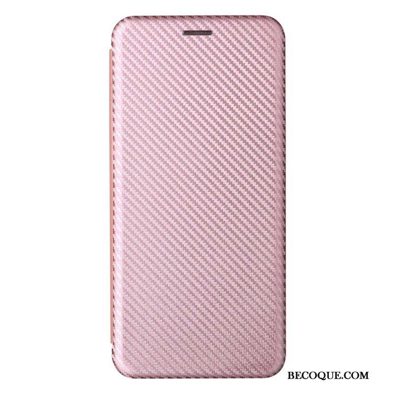 Flip Cover Moto E40 / E30 / E20 Fibre Carbone